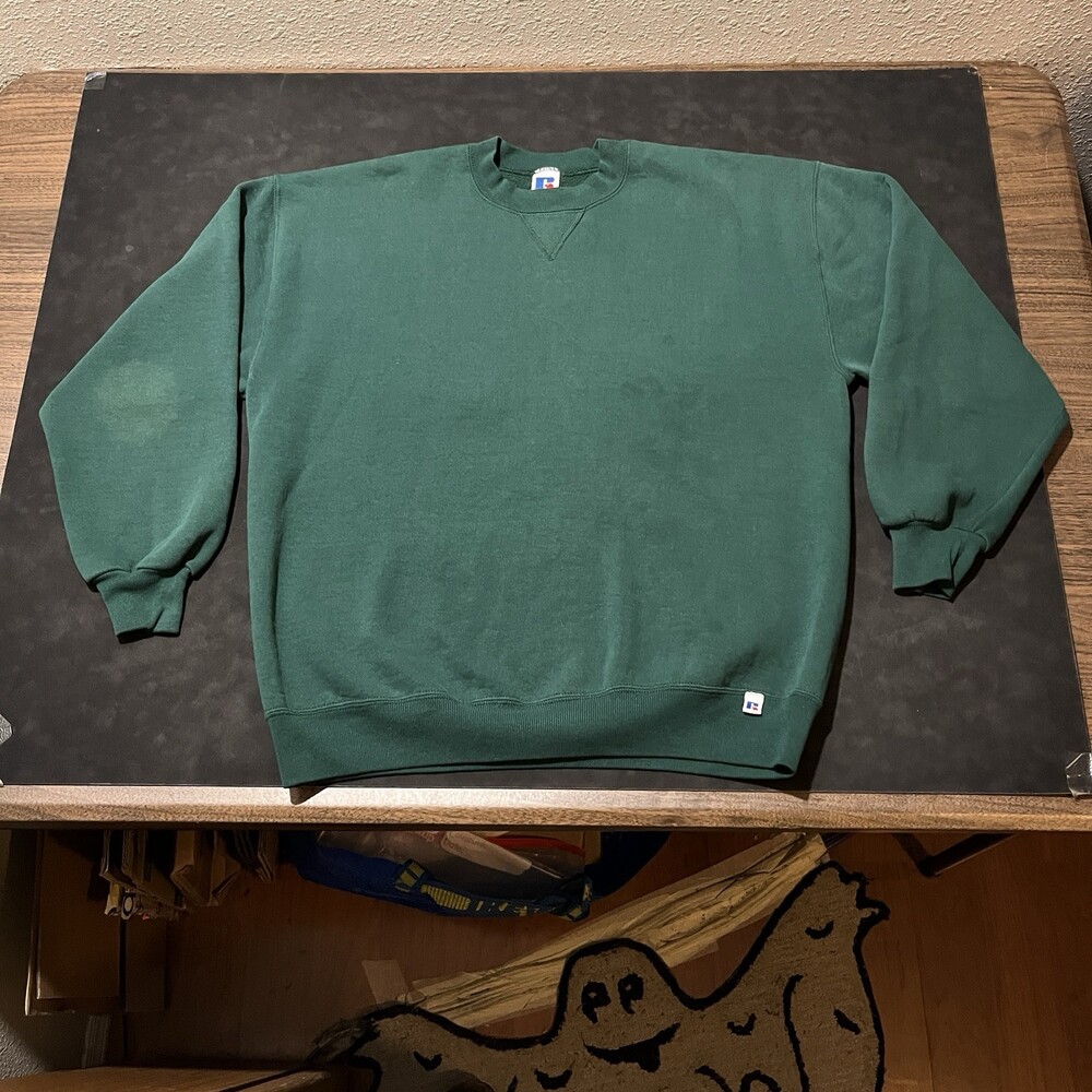 Vintage Russell Athletic Crewneck Sweatshirt Made In USA 90s Distressed Forrest